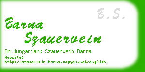 barna szauervein business card